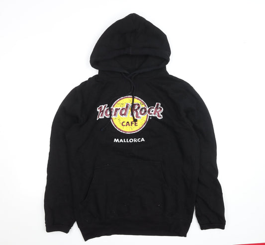 Mens UK Size L Hard Rock Black Pullover Hoodie