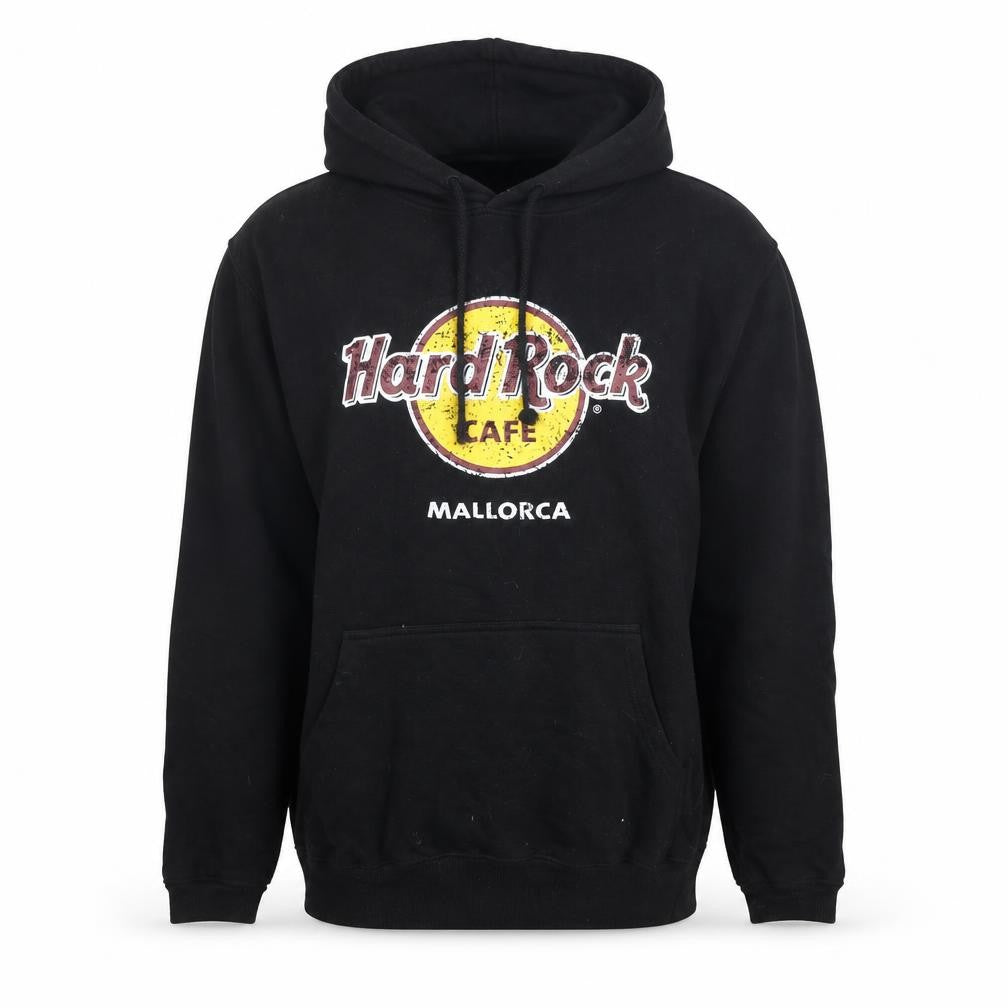 Mens UK Size L Hard Rock Black Pullover Hoodie