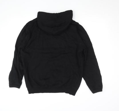 Mens UK Size L Hard Rock Black Pullover Hoodie