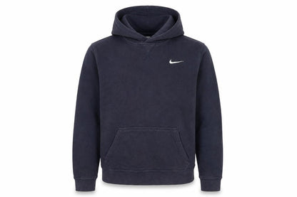 Front view of Nike Teens Blue Pullover Hoodie XL Logo Fleece Sweatshirt