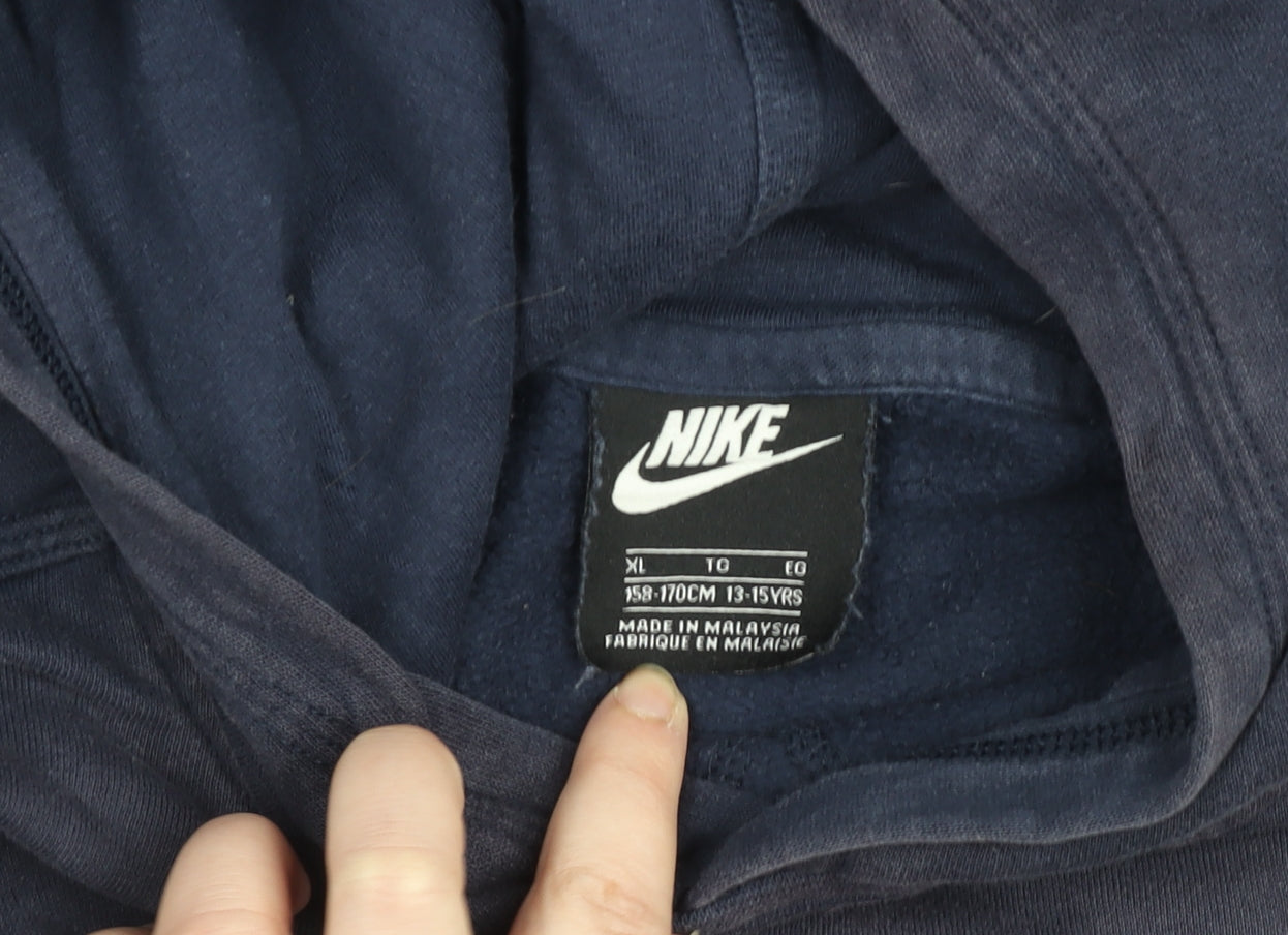Teens UK Size XL Nike Blue Pullover Hoodie