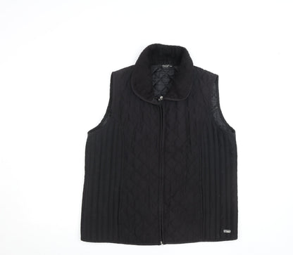 Womens UK Size M TIGI Black Quilted Coat
