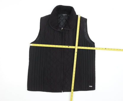 Womens UK Size M TIGI Black Quilted Coat