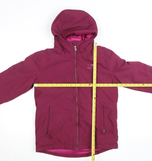Karrimor Teens Pink Hooded Puffer Jacket Size 12 Winter Coat