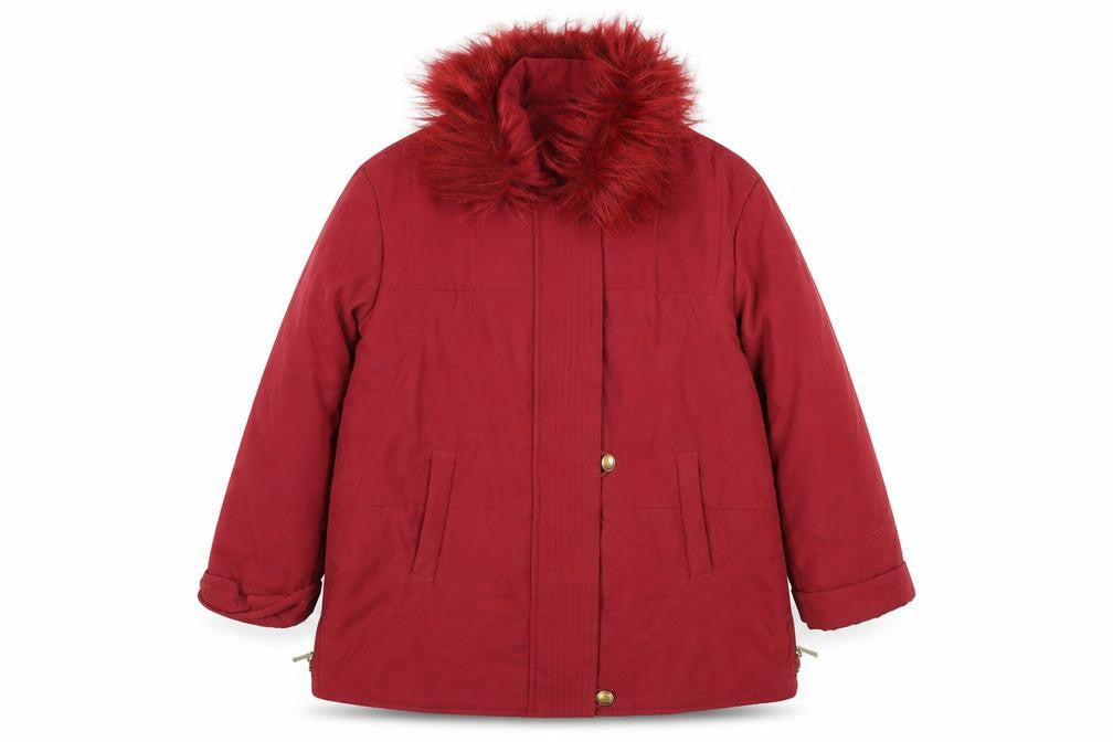 Womens UK Size 16 Damart Red Parka Coat