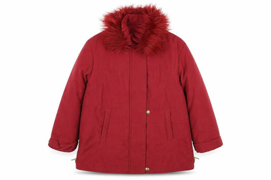 Womens UK Size 16 Damart Red Parka Coat