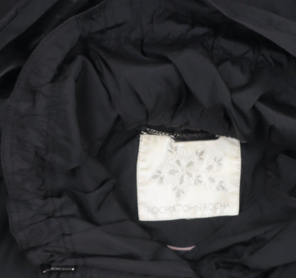 Mens UK Size 38 Rocha John Rocha Black Parka Coat