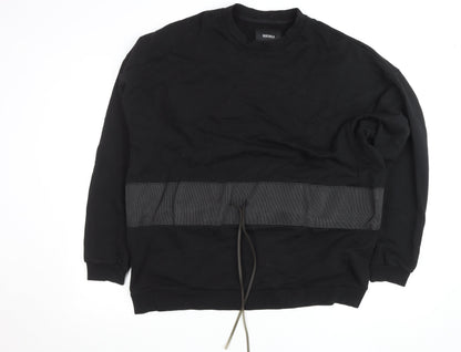 Berthold Men's Black Cotton Crew Neck Pullover Jumper L