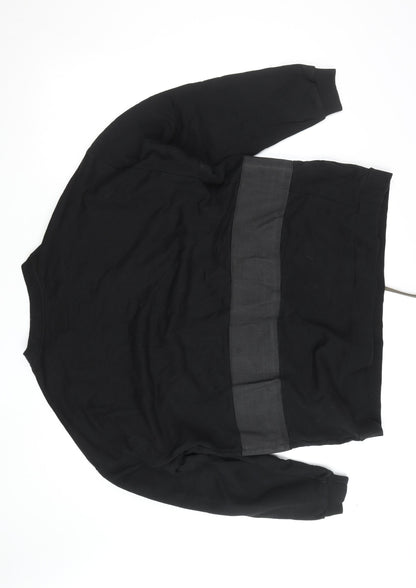 Berthold Men's Black Cotton Crew Neck Pullover Jumper L