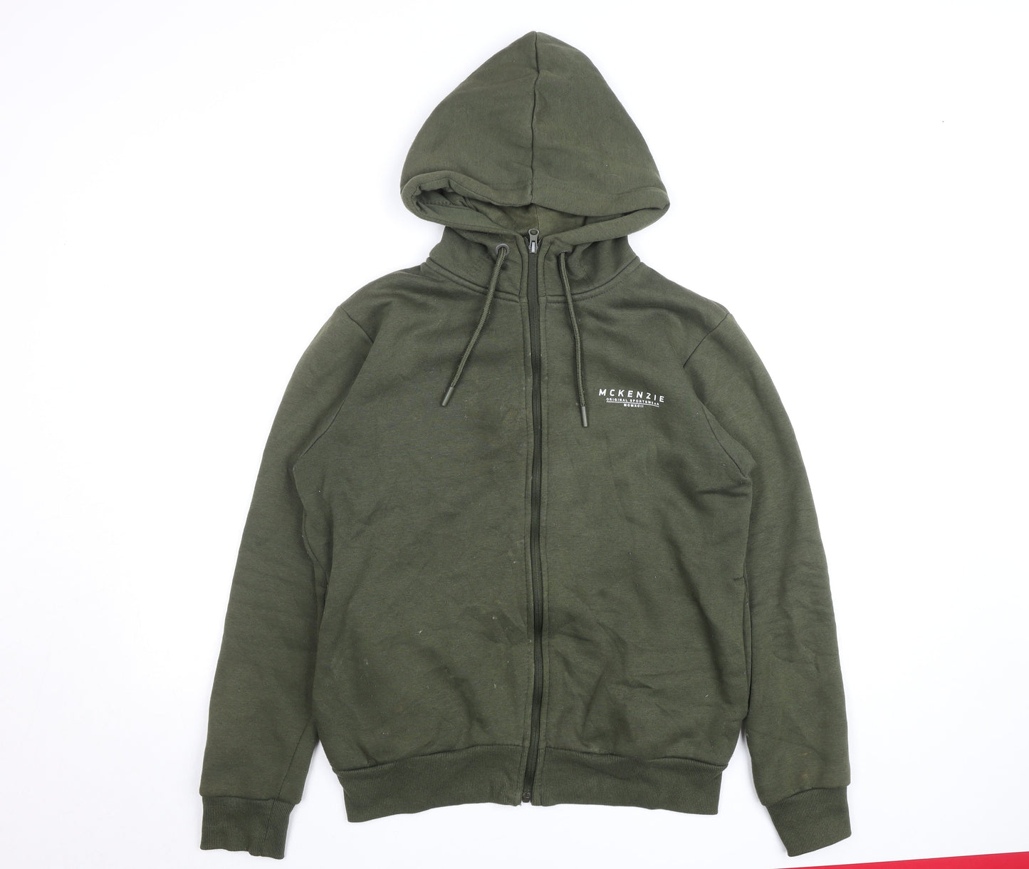 Mens UK Size M McKenzie Green Full Zip Hoodie