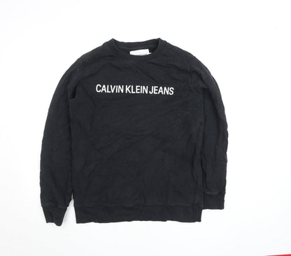 Mens UK Size M Calvin Klein Black Pullover Sweatshirt