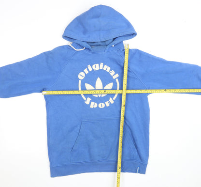 Adidas Men's Blue Hoodie Medium Pullover Original Sport Graphic