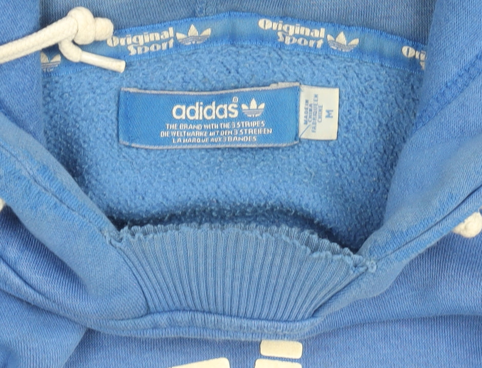 Adidas Men's Blue Hoodie Medium Pullover Original Sport Graphic