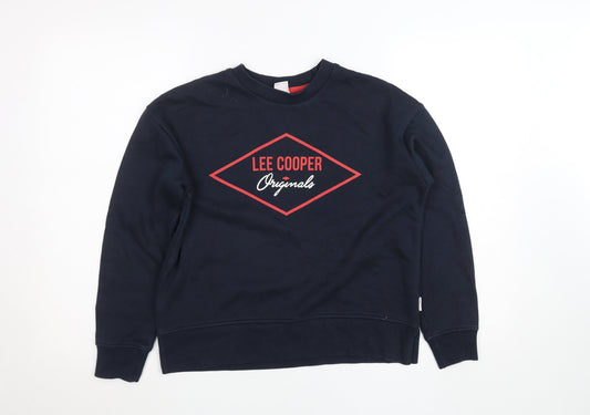 Womens UK Size 10 Lee Cooper Blue Pullover Sweatshirt