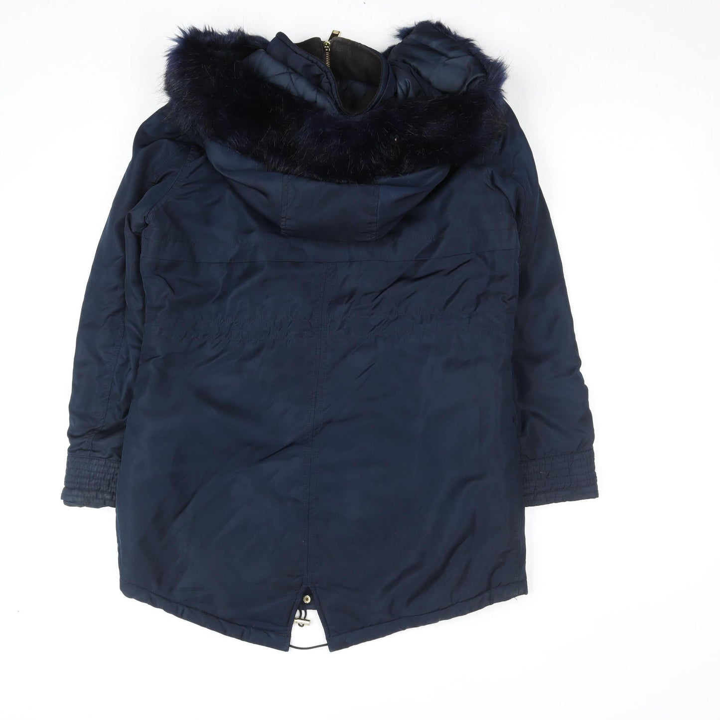 Unisex Adults UK Size 10 M&Co Blue Parka Coat