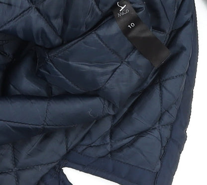 Unisex Adults UK Size 10 M&Co Blue Parka Coat