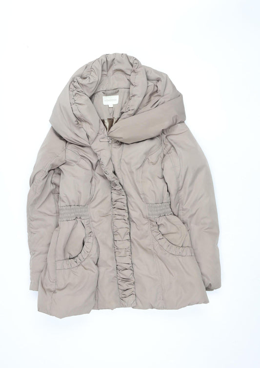 Womens UK Size M Monsoon Beige Puffer Jacket