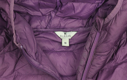 Womens UK Size 10 Hi Gear Purple Puffer Jacket
