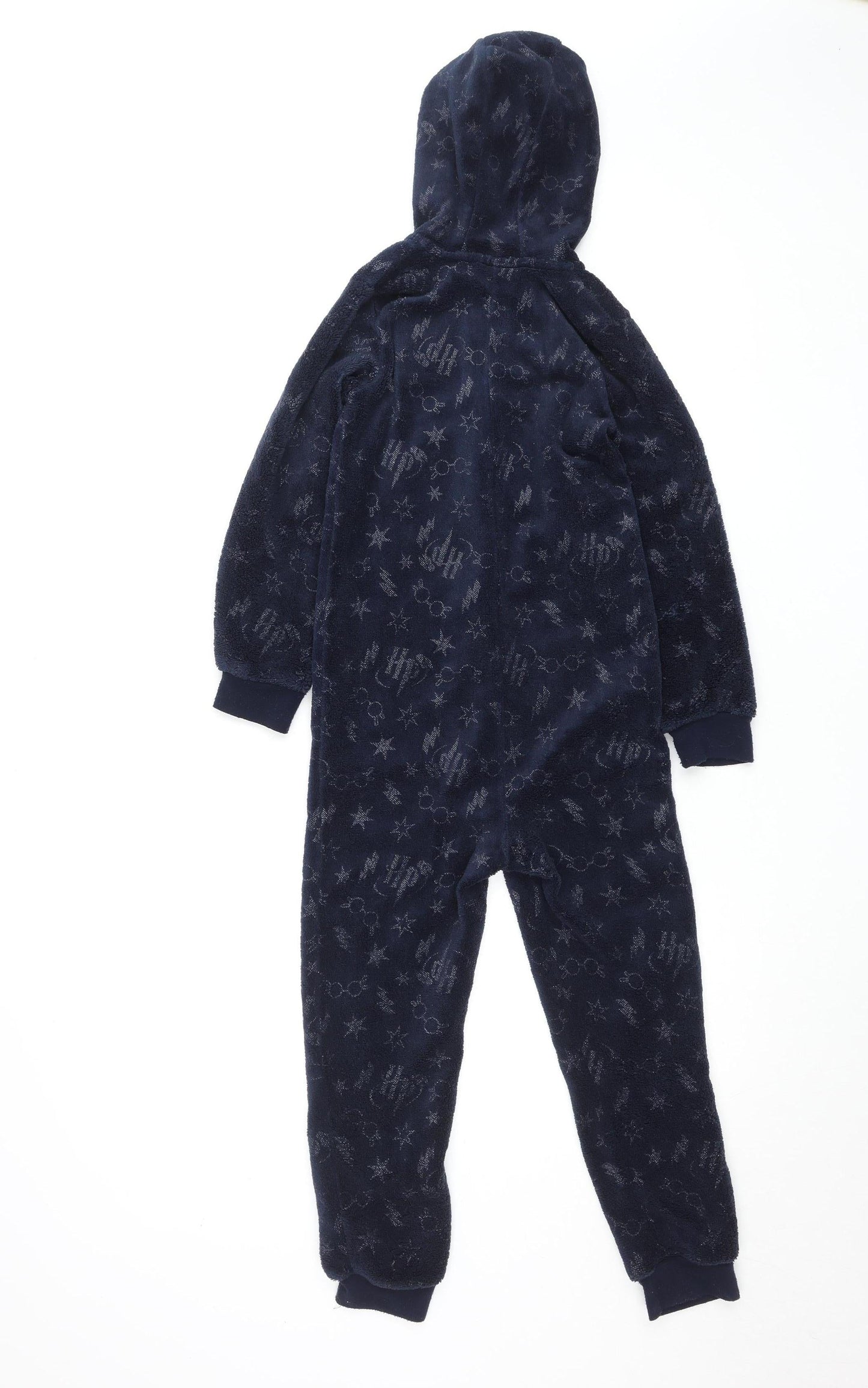 Nutmeg Boys Blue Harry Potter Hooded Fleece Onesie 7-8 Years