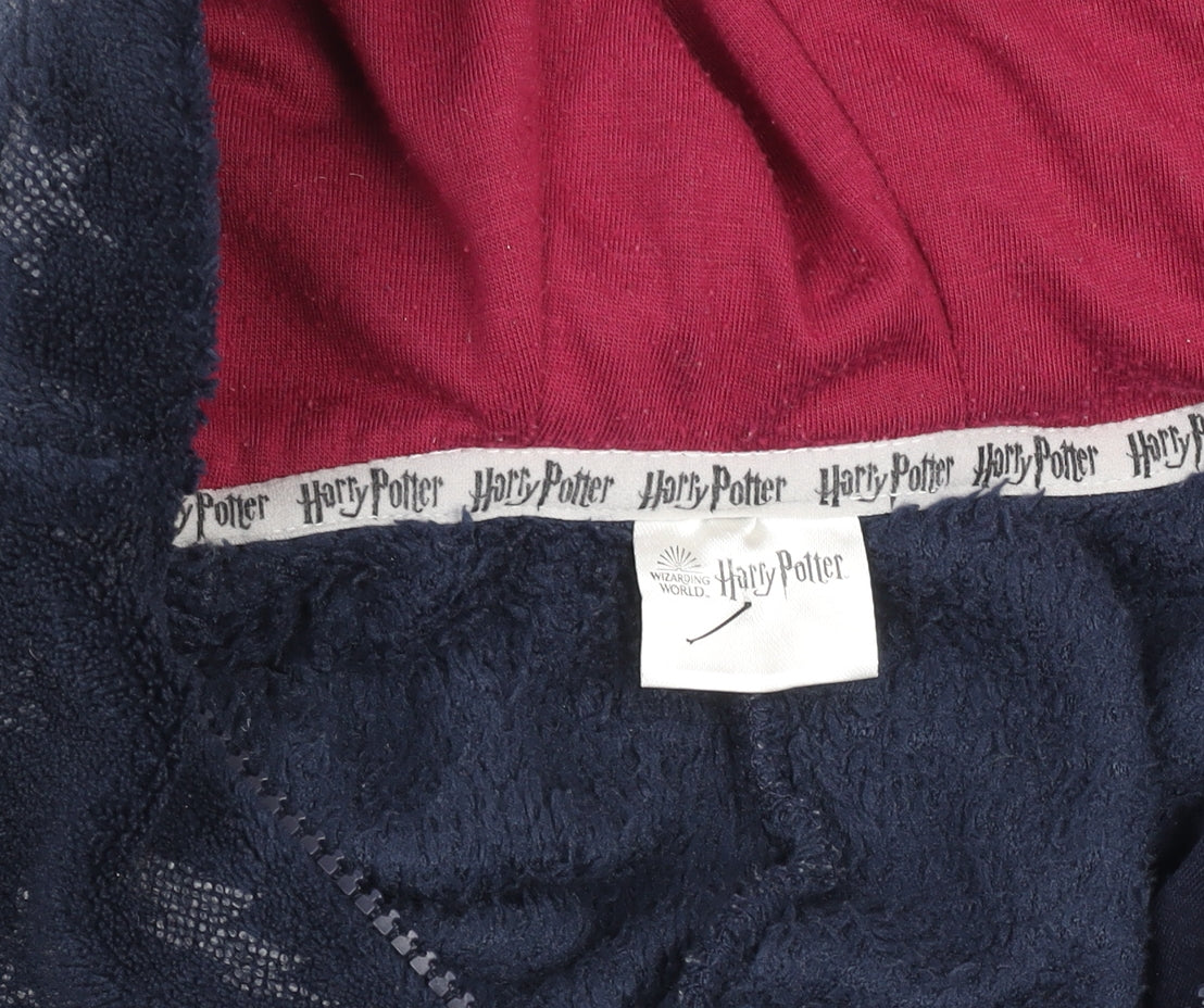 Nutmeg Boys Blue Harry Potter Hooded Fleece Onesie 7-8 Years