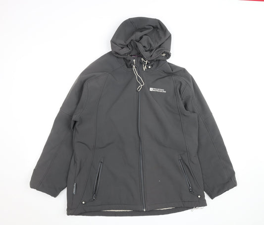 Mountain Warehouse Women Black Softshell Hooded Jacket UK 18