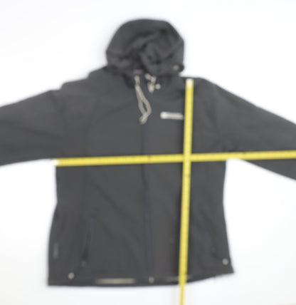 Mountain Warehouse Women Black Softshell Hooded Jacket UK 18