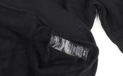 Mens UK Size S ASOS Black Pullover Hoodie