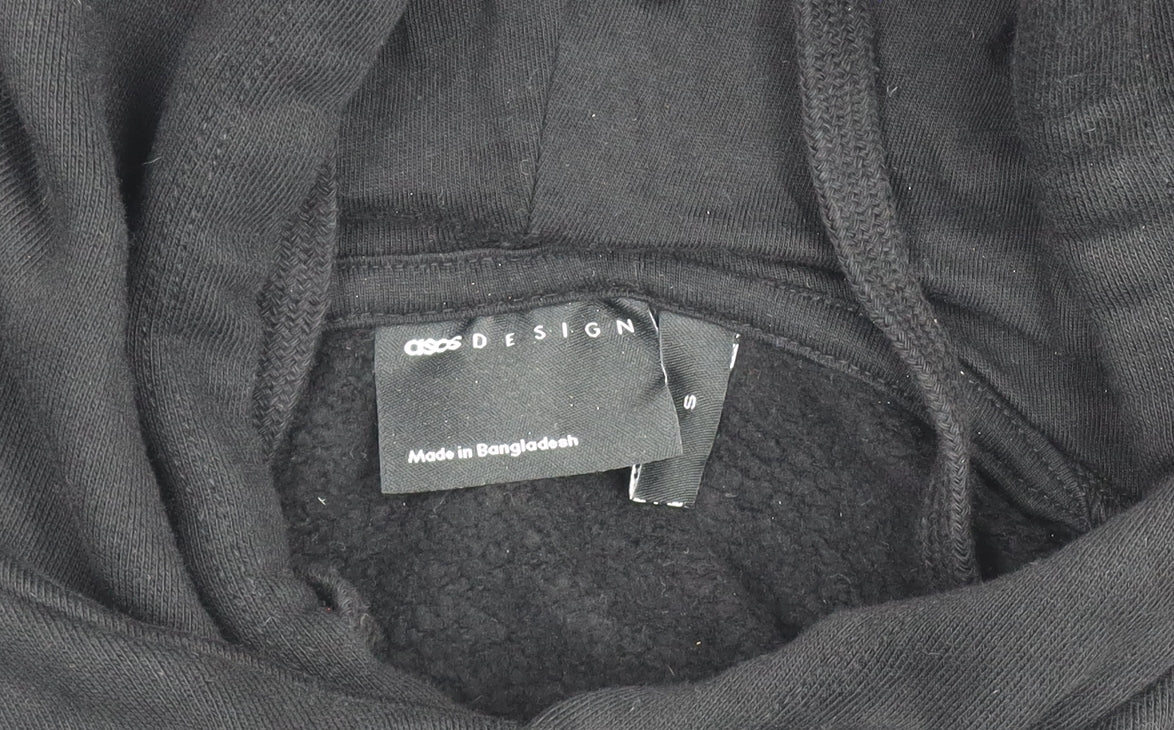 Mens UK Size S ASOS Black Pullover Hoodie