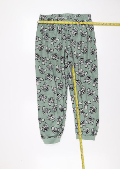 Primark Women’s Green Tom and Jerry Fleece Pyjama Bottoms Size 12