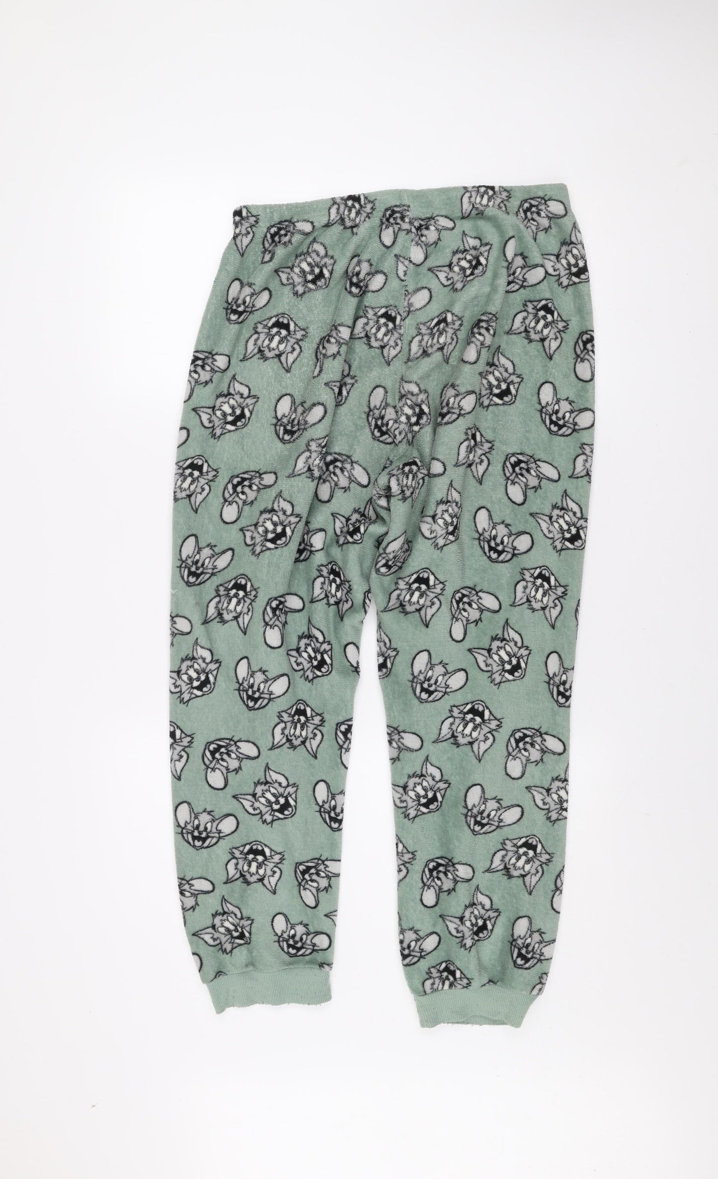 Primark Women’s Green Tom and Jerry Fleece Pyjama Bottoms Size 12