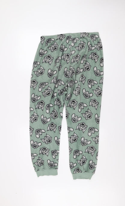 Primark Women’s Green Tom and Jerry Fleece Pyjama Bottoms Size 12