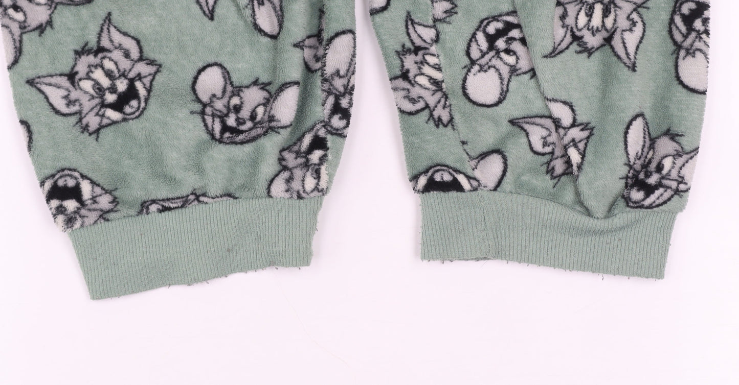 Primark Women’s Green Tom and Jerry Fleece Pyjama Bottoms Size 12