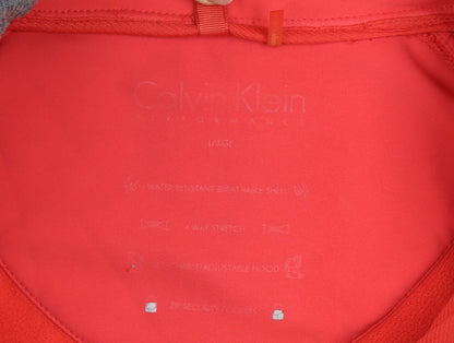 Calvin Klein Women’s Red Softshell Hooded Jacket Size L
