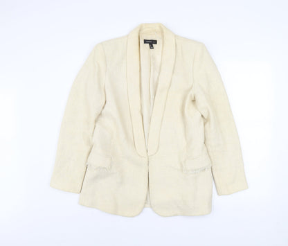 Womens UK Size L Mango Beige Basic Jacket