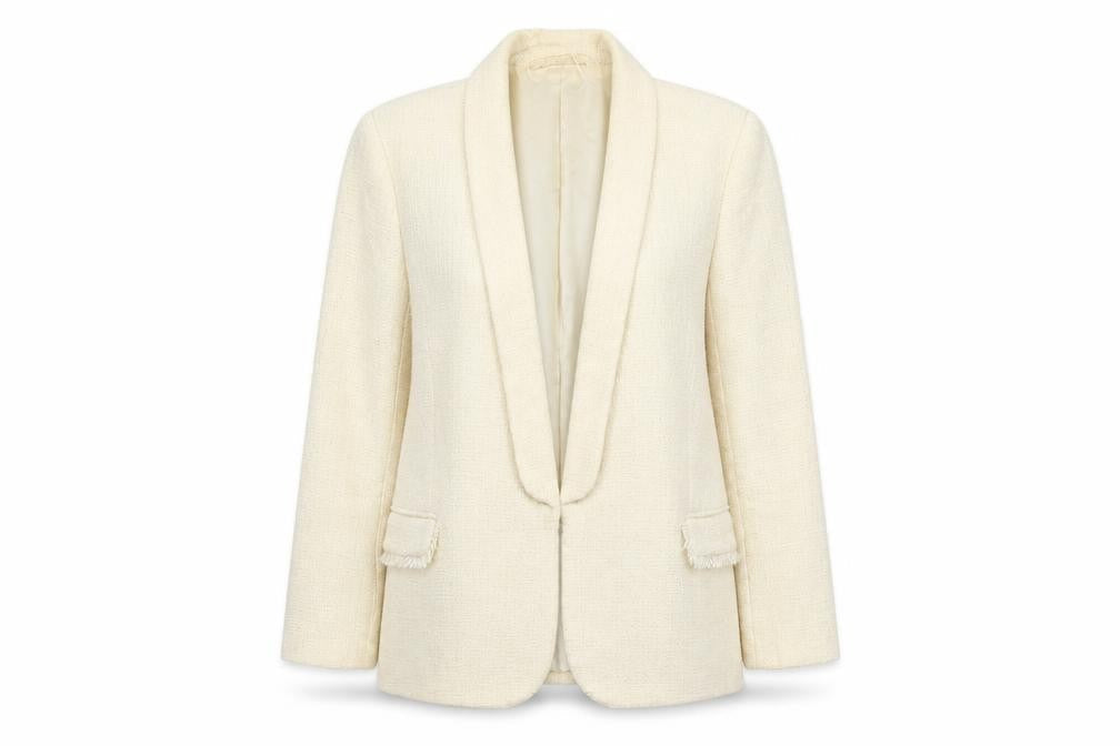 Womens UK Size L Mango Beige Basic Jacket