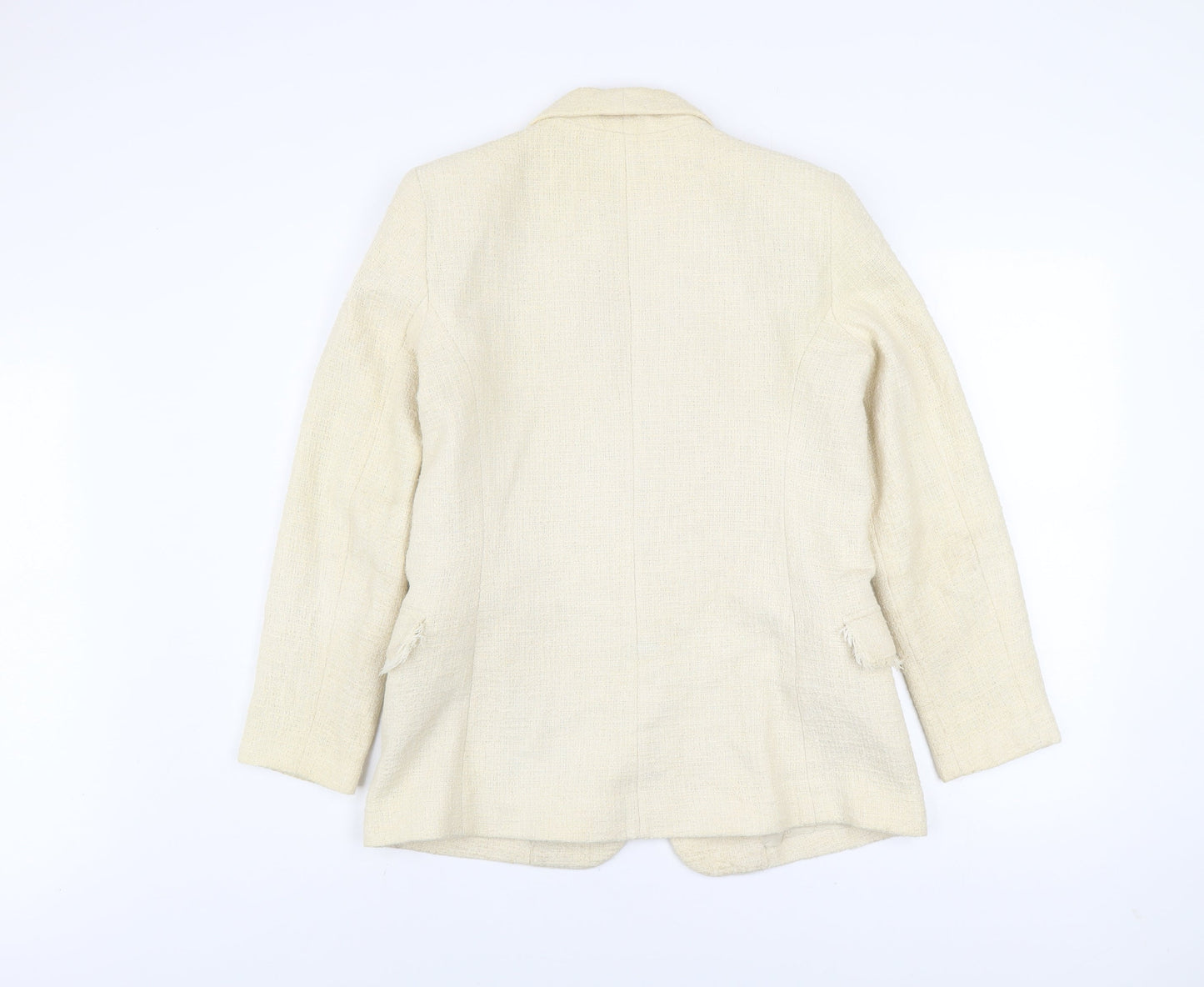 Womens UK Size L Mango Beige Basic Jacket