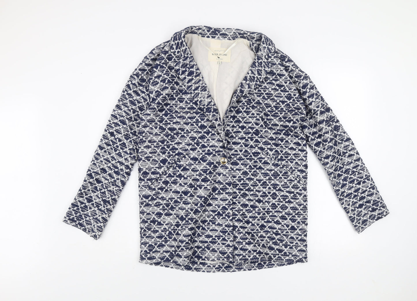 Womens UK Size 8 River Island Blue Blazer