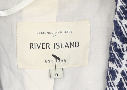 Womens UK Size 8 River Island Blue Blazer
