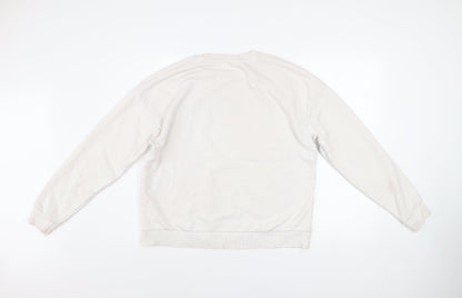 Womens UK Size L Stradivarius Beige Pullover Sweatshirt