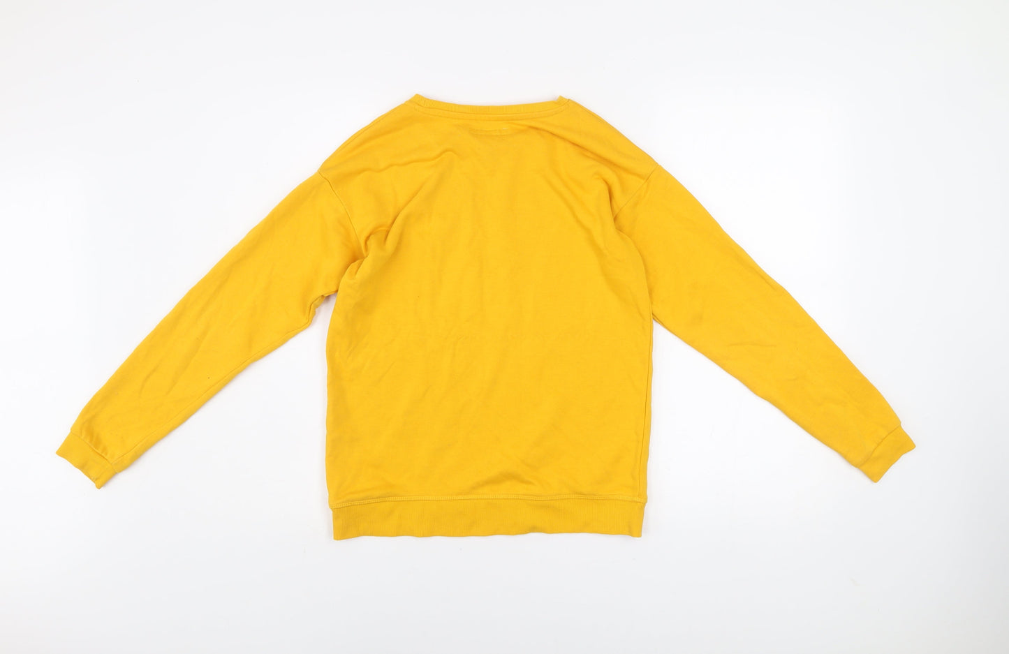 Primark Girls Yellow LA Pullover Sweatshirt 13-14 Years Graphic Print
