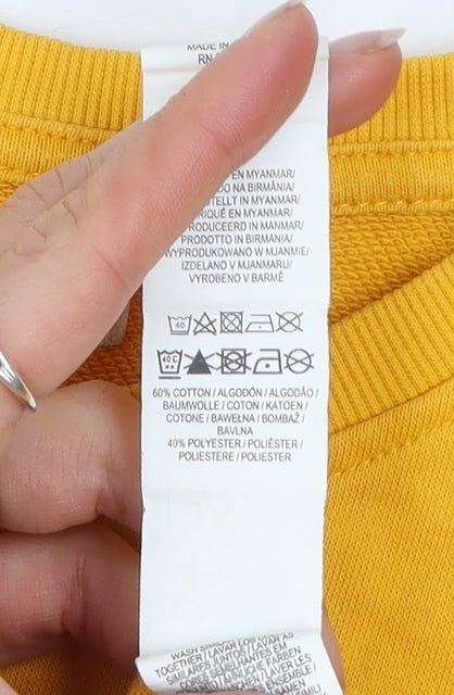 Primark Girls Yellow LA Pullover Sweatshirt 13-14 Years Graphic Print