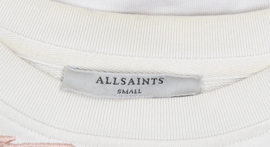 Womens UK Size S AllSaints Beige Pullover Sweatshirt