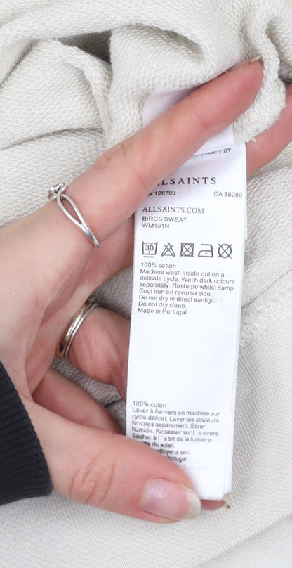 Womens UK Size S AllSaints Beige Pullover Sweatshirt