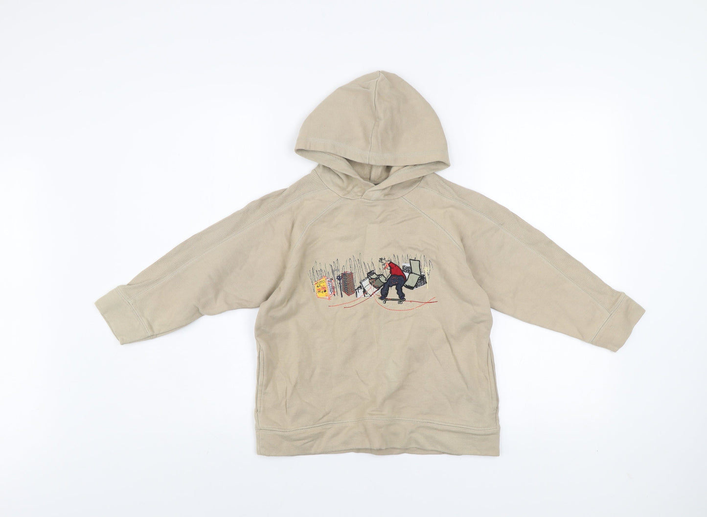 Boys UK Size 5 Years NEXT Beige Pullover Hoodie