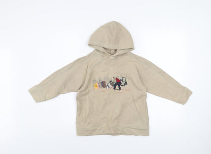 Boys UK Size 5 Years NEXT Beige Pullover Hoodie