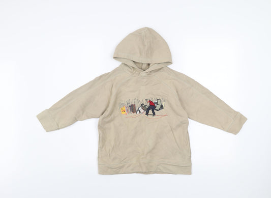 Boys UK Size 5 Years NEXT Beige Pullover Hoodie