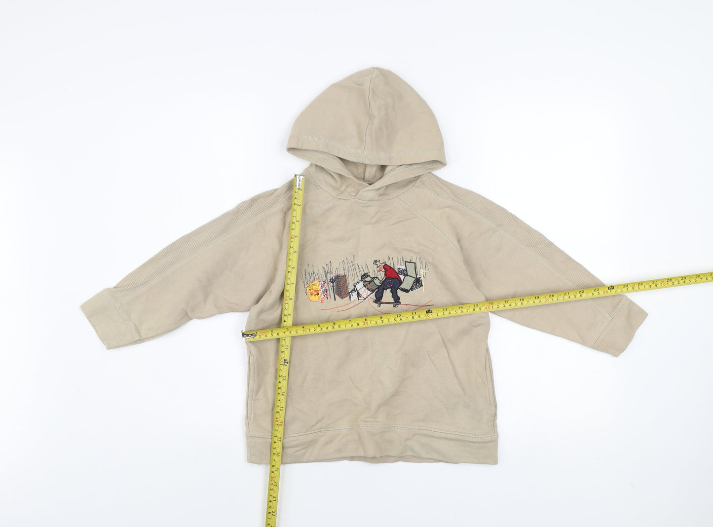 Boys UK Size 5 Years NEXT Beige Pullover Hoodie