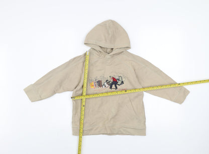 Boys UK Size 5 Years NEXT Beige Pullover Hoodie