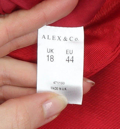 Womens UK Size 18 ALEX & CO. Red Formal