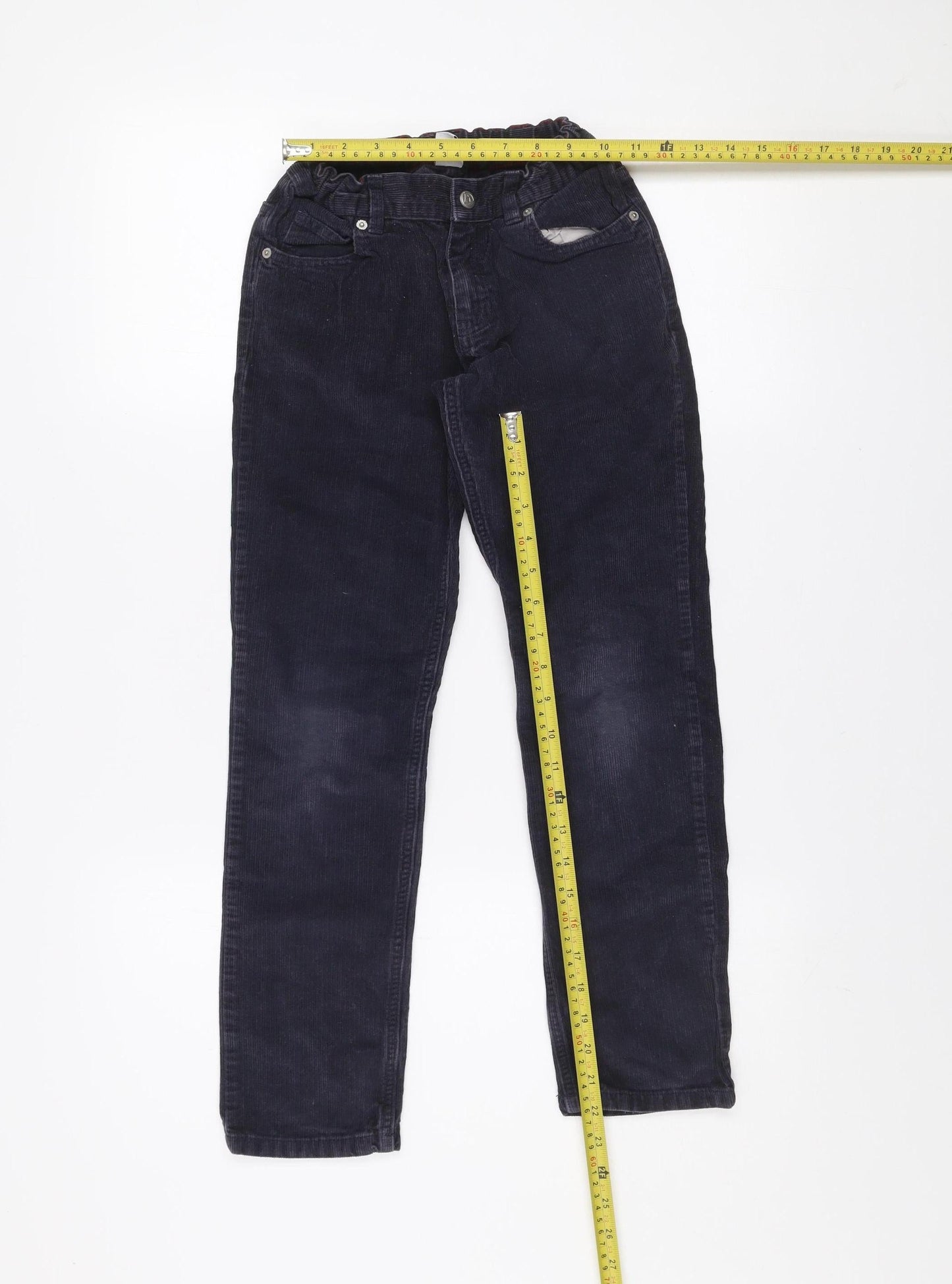 Boys UK Size 10 Years Petit Bateau Regular Fit Chino Black Trousers